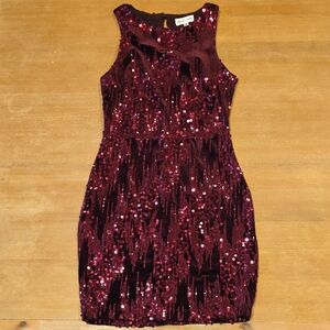 Emerald Sundae Sparkling Wine Sequin Mini Dress